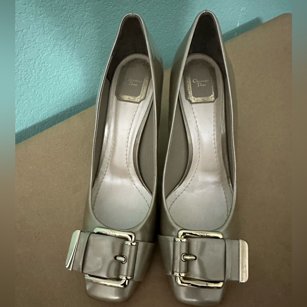 Dior Women's Beige Buckle Heels